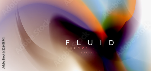 Mixing liquid color flow abstract background. Trendy abstract layout template for business or technology presentation, internet poster or web brochure cover, wallpaper