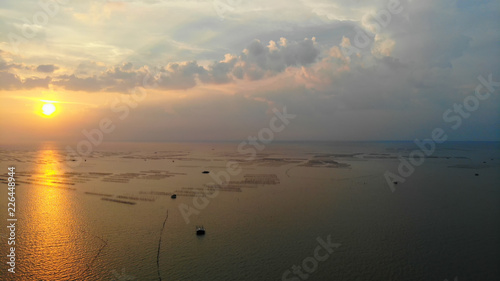 Beautiful views of the sea at sunset