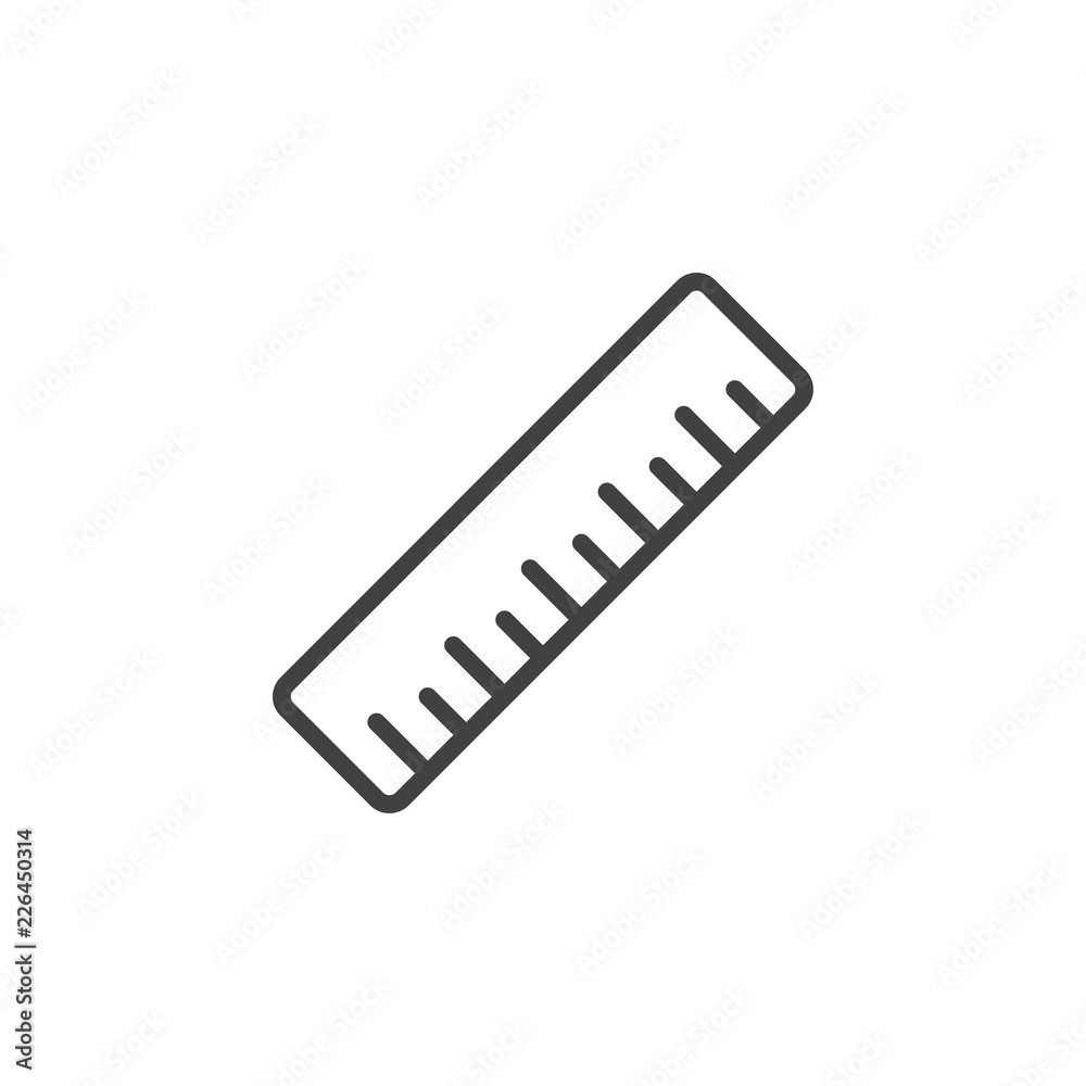 Ruler tool outline icon. linear style sign for mobile concept and web design. Measurement simple line vector icon. Symbol, logo illustration. Pixel perfect vector graphics Ruler tool outline icon. linear style sign for mobile concept and web design. Measurement simple line vector icon. Symbol, logo illustration. Pixel perfect vector graphics