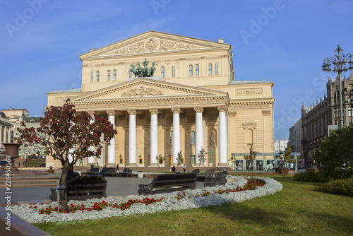Moscow, Russia, Bolshoi theater. It is one of the largest Opera and ballet theatres in Russia and one of the most important in the world. 