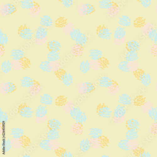 UFO military camouflage seamless pattern in light blue, yellow and pink colors