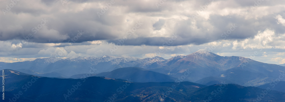 Mountain range Chornohora in the Carpathian Mountains, Ukraine