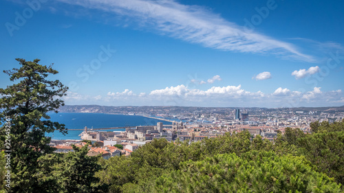 view over marseille on a beautiful summer day