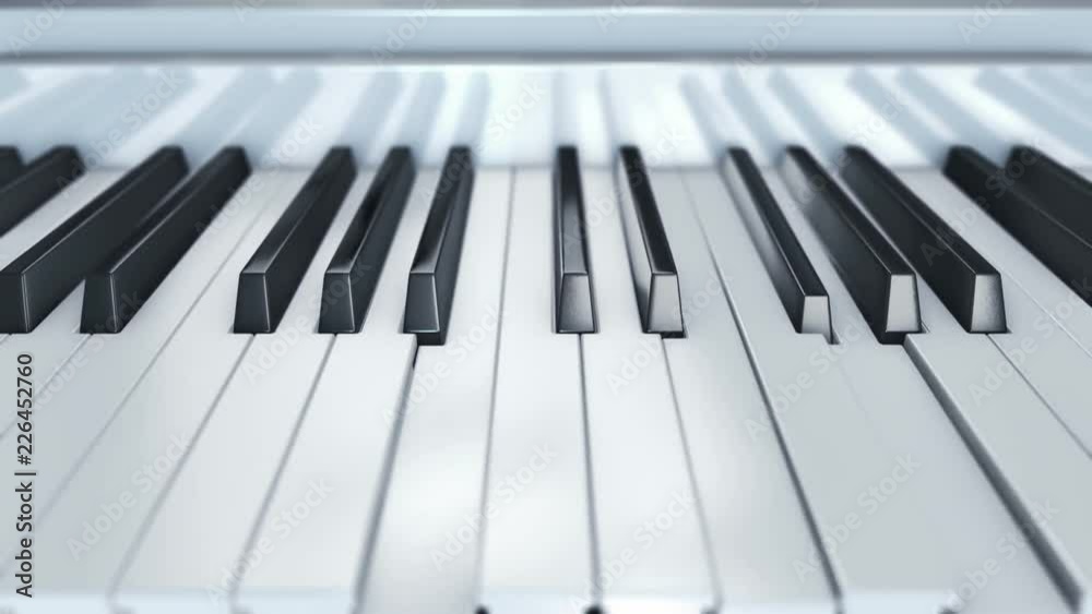 Background with animation of play on piano, synthesizer or electronic piano. Animation pushing of piano keys player. Animation of seamless loop. Background with animation of play on piano, synthesizer or electronic piano. Animation pushing of piano keys player. Animation of seamless loop.