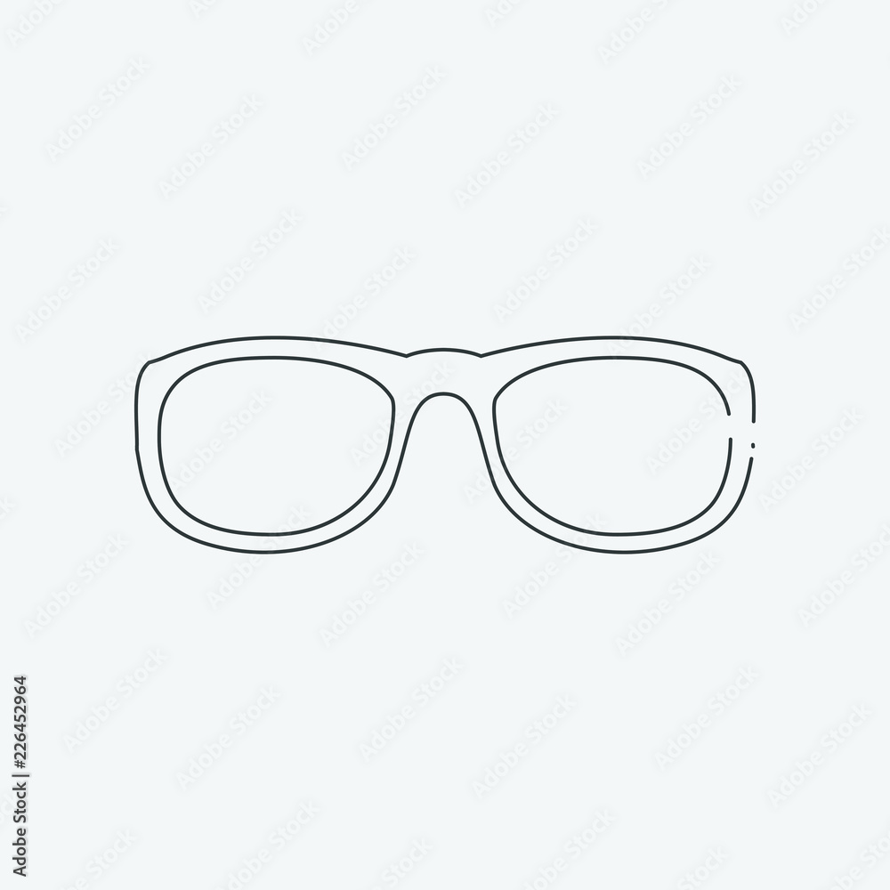 Fototapeta premium eyeglasses icon, vector illustration. line flat icon
