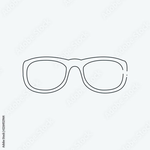 eyeglasses icon, vector illustration. line flat icon