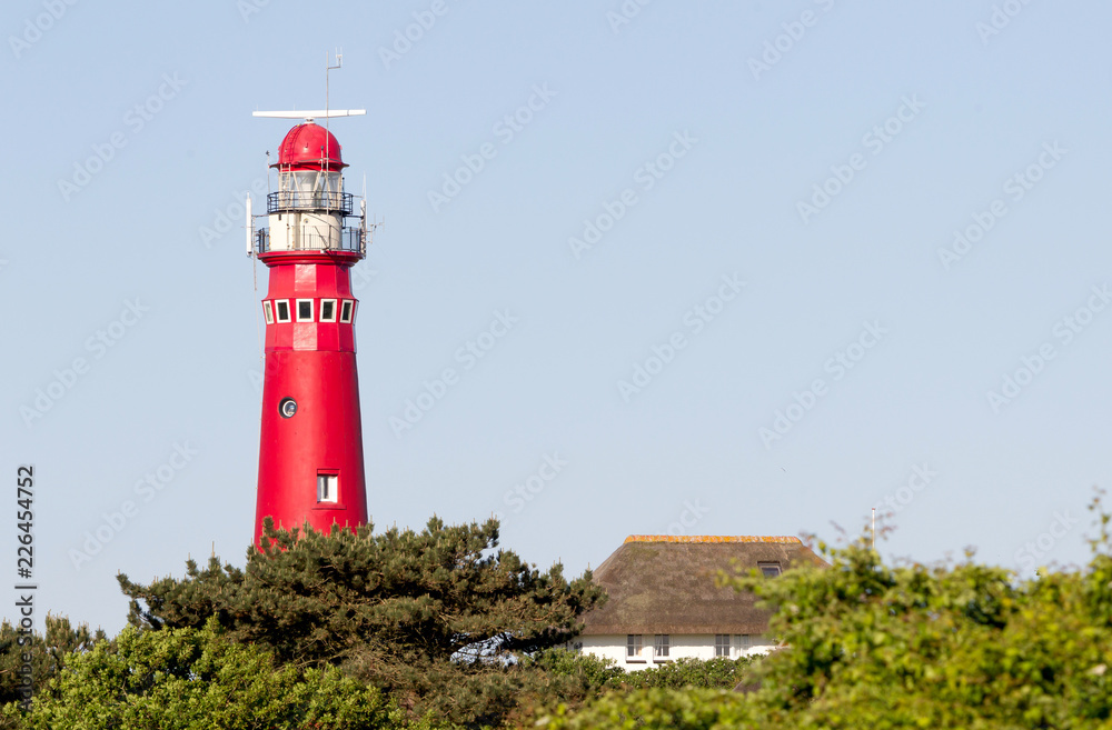 Old lighthouse on the dutch isle Schiermonnikoog
