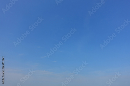 Blue clear sky background. 