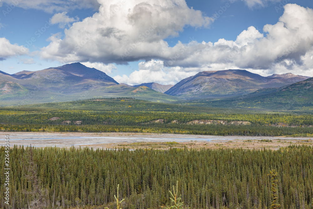 Kluane river near Haines Junction in Yukon Canada