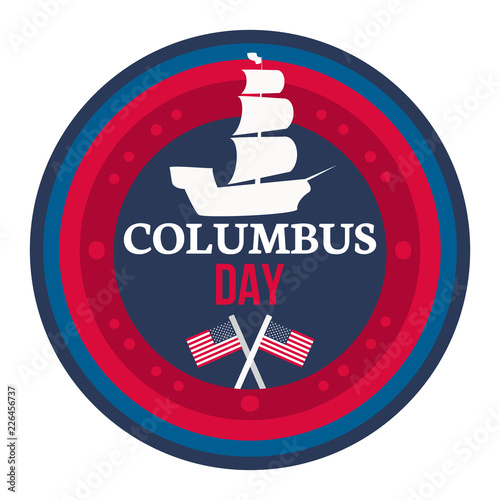 Happy Columbus Day Celebration Banner