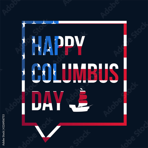 Happy Columbus Day Celebration Banner