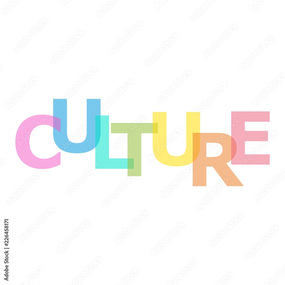 The word Culture. Banner with the text 