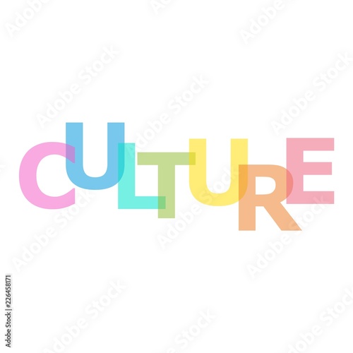 The word Culture. Banner with the text 