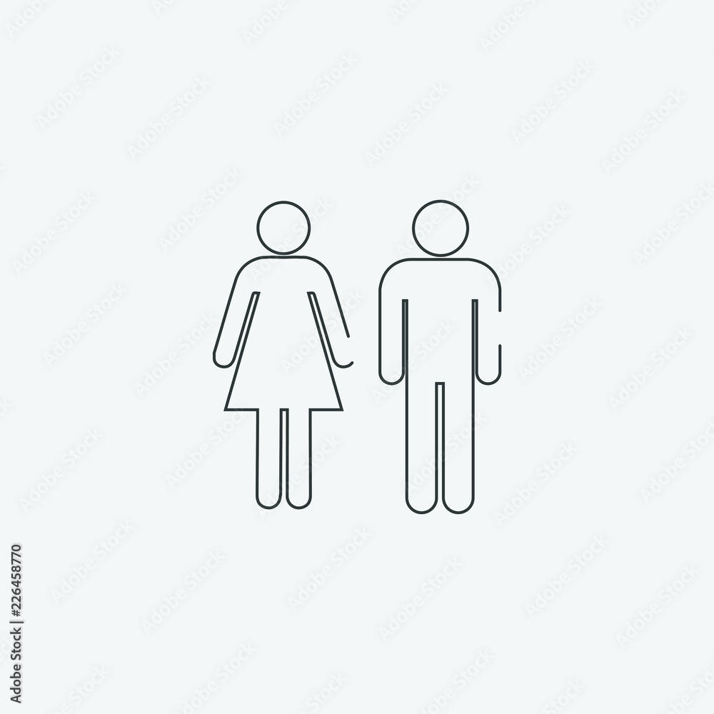 man and woman icon, vector illustration. man and woman icon, vector illustration.