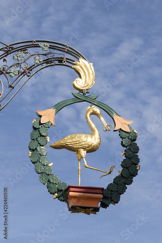 symbol for a restaurant as typical in Franconia, Bavaria