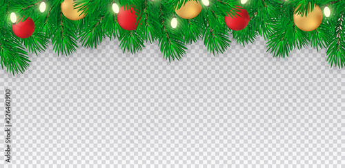 Happy New Year and Christmas background. Holidays vector illustration.