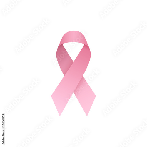 Breast cancer October awareness month. Pink ribbon. World cancer day. Bright pink awareness ribbon. Breast cancer awareness symbol. Vector illustration.