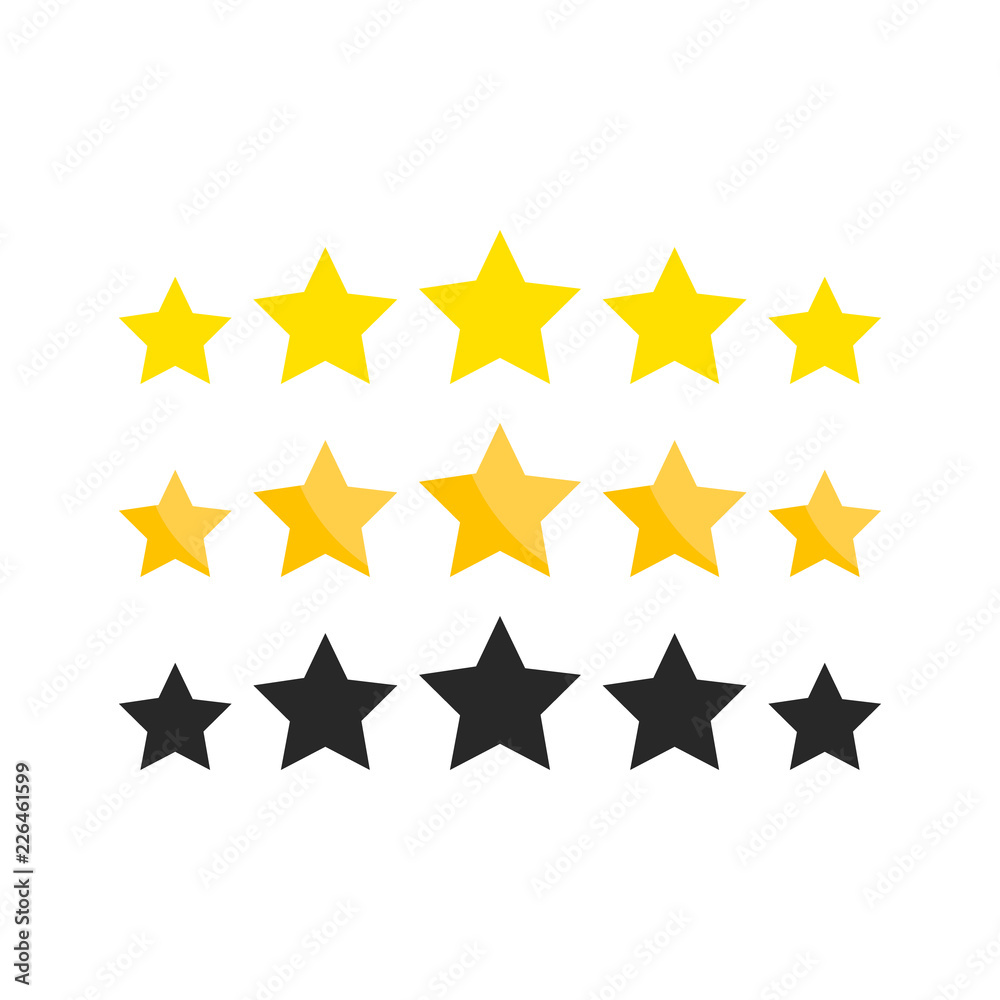 Star icon set. Sign and Symbol concept. Vector illustration. Star icons. Star icon set. Sign and Symbol concept. Vector illustration. Star icons.