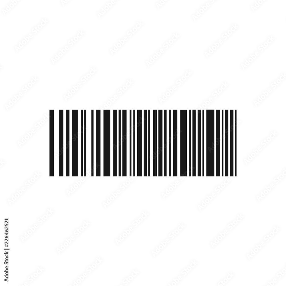 Vector realistic barcode isolated on white background. Vector realistic barcode isolated on white background.