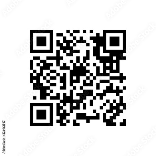 Scan QR code, symbol, app. Electronic , digital technology, barcode. Vector illustration.