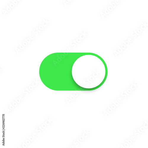 Realistic switch toggle buttons, set or tree sliders in ON and OFF position Vector illustration. photo