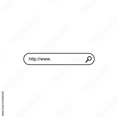 Search bar design, of search boxes ui - ux design and web site. Flat design, vector illustration on background.
