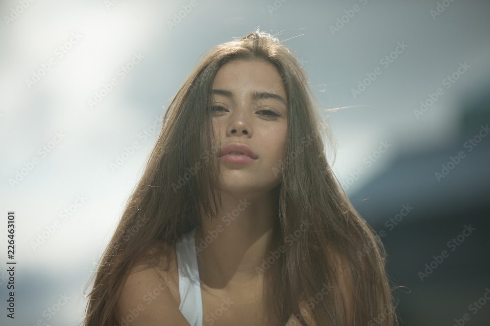 Portrait of a young beautiful woman. Portrait of a young beautiful woman.