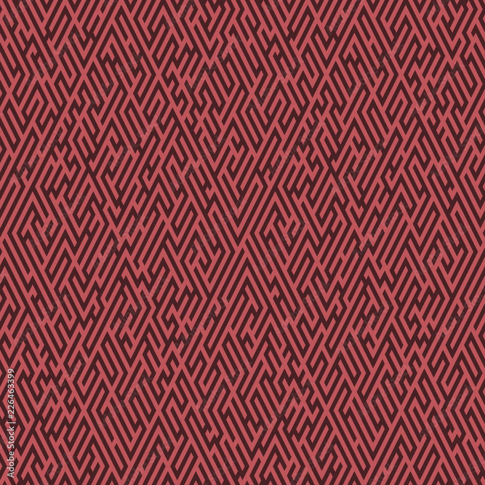 Labyrinth background. Geometric irregular backdrop. Abstract red seamless line maze pattern. Labyrinth background. Geometric irregular backdrop. Abstract red seamless line maze pattern.