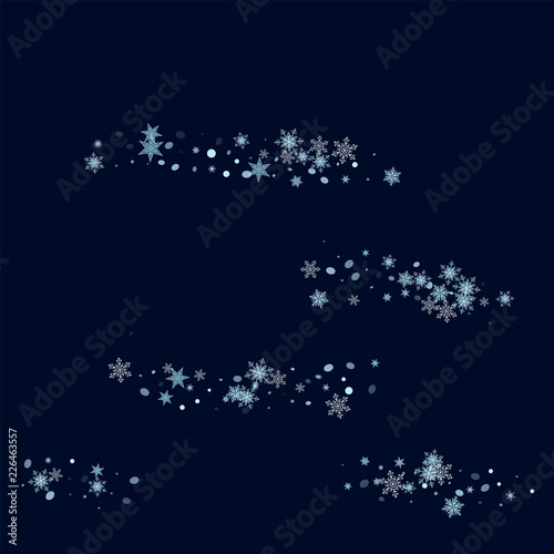 Abstract form of flying snowflakes Randomly floating snowflakes, snow flakes Idea of design of packing, wall-papers, a tile, textiles