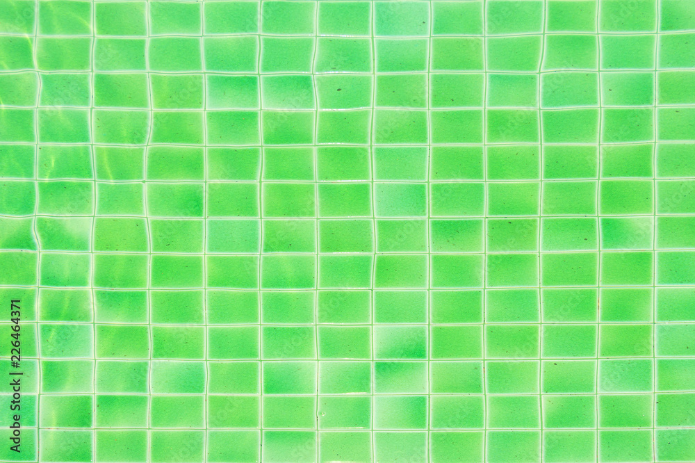 Fototapeta premium Swimming pool green mosaic background