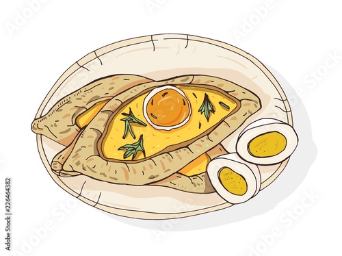 Adjaran open khachapuri