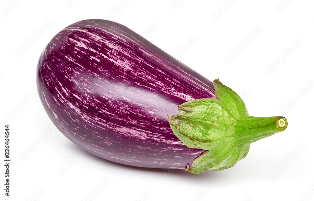 single ripe eggplant isolated on white background single ripe eggplant isolated on white background