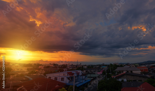 Beautiful Cityscape Sunset