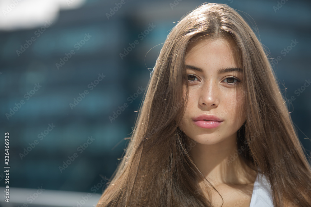 Portrait of a young beautiful woman. Portrait of a young beautiful woman.