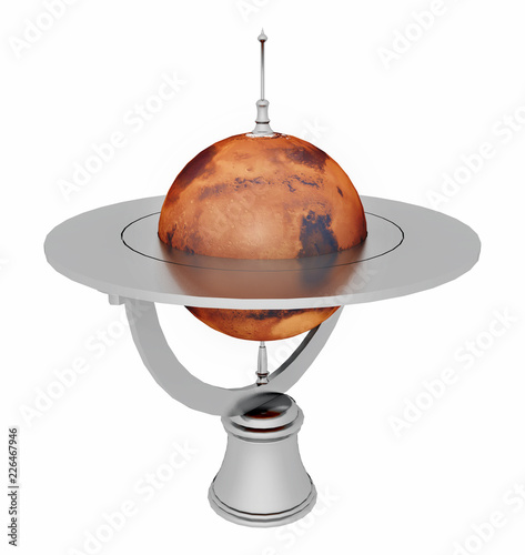 Fototapeta Naklejka Na Ścianę i Meble -  Tischglobus mit dem Mars, Freisteller