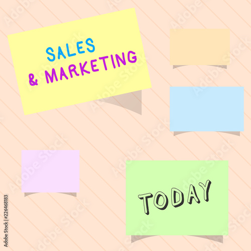 Word writing text Sales and Marketing. Business concept for Selling Systematic planning of the product and services.