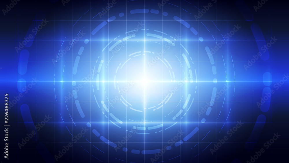 Abstract blue light and shade creative technology background. Vector illustration.