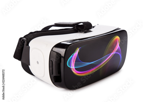 VR virtual reality glasses on white background