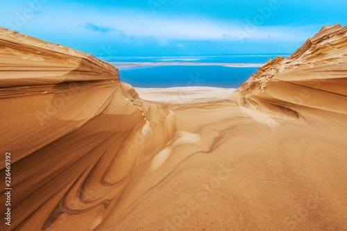 Dune du pilat pendant la période de la tempête Marcel  photo