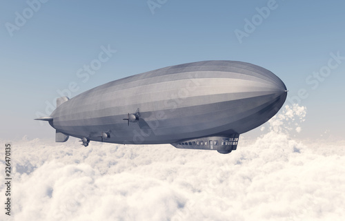 Luftschiff über den Wolken photo