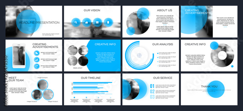 Business presentation templates from infographic elements.