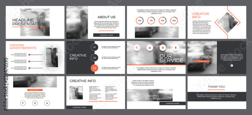 Business presentation templates from infographic elements. photo