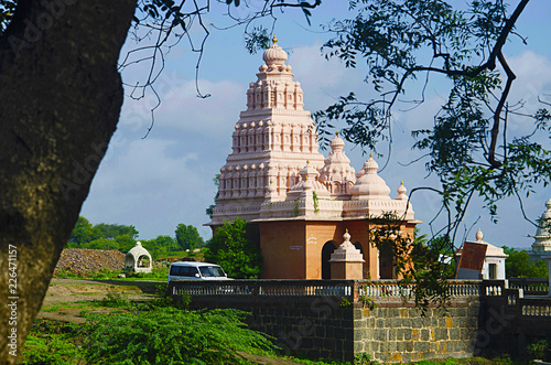 Scenic view of a Temple, Sangameshwar, Near Tulapur, Maharashtra. photo