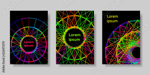 Brochure template set, size...