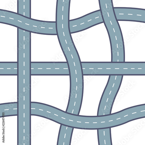 Seamlessvector road pattern. photo