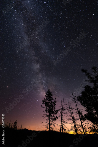 Milchstraße am Sternenhimmel im Kings Canyon / Sequoia National Park (Kalifornien) photo