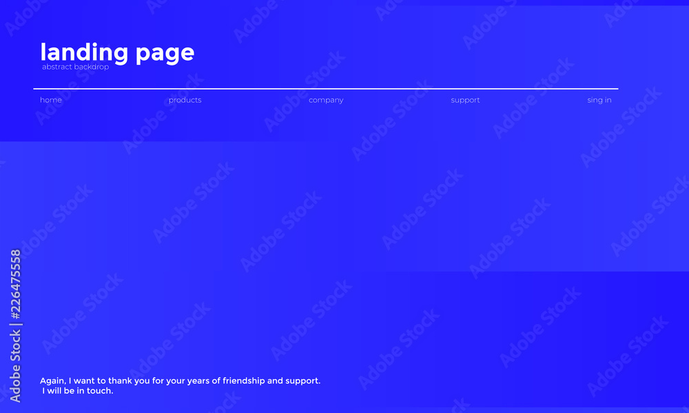 Fototapeta premium Web site or mobile app landing page