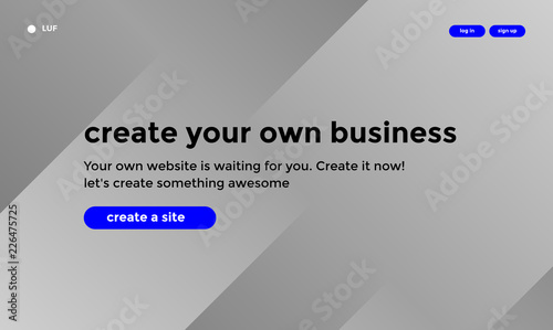 Web site or mobile app landing page