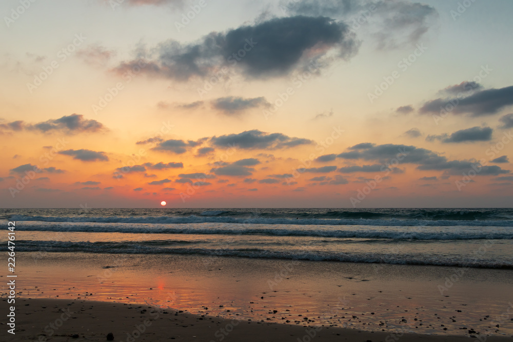 Sunset on the Mediterranean, horizontal