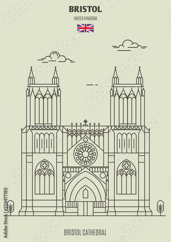 Bristol Cathedral in Bristol, UK. Landmark icon